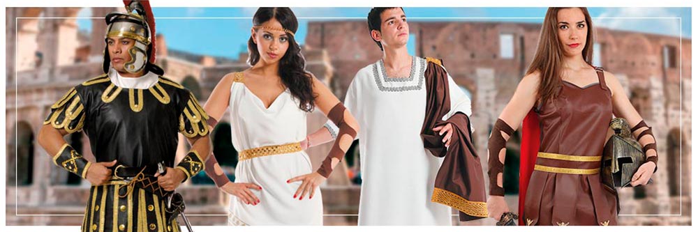 Disfraces en grupo de romanos